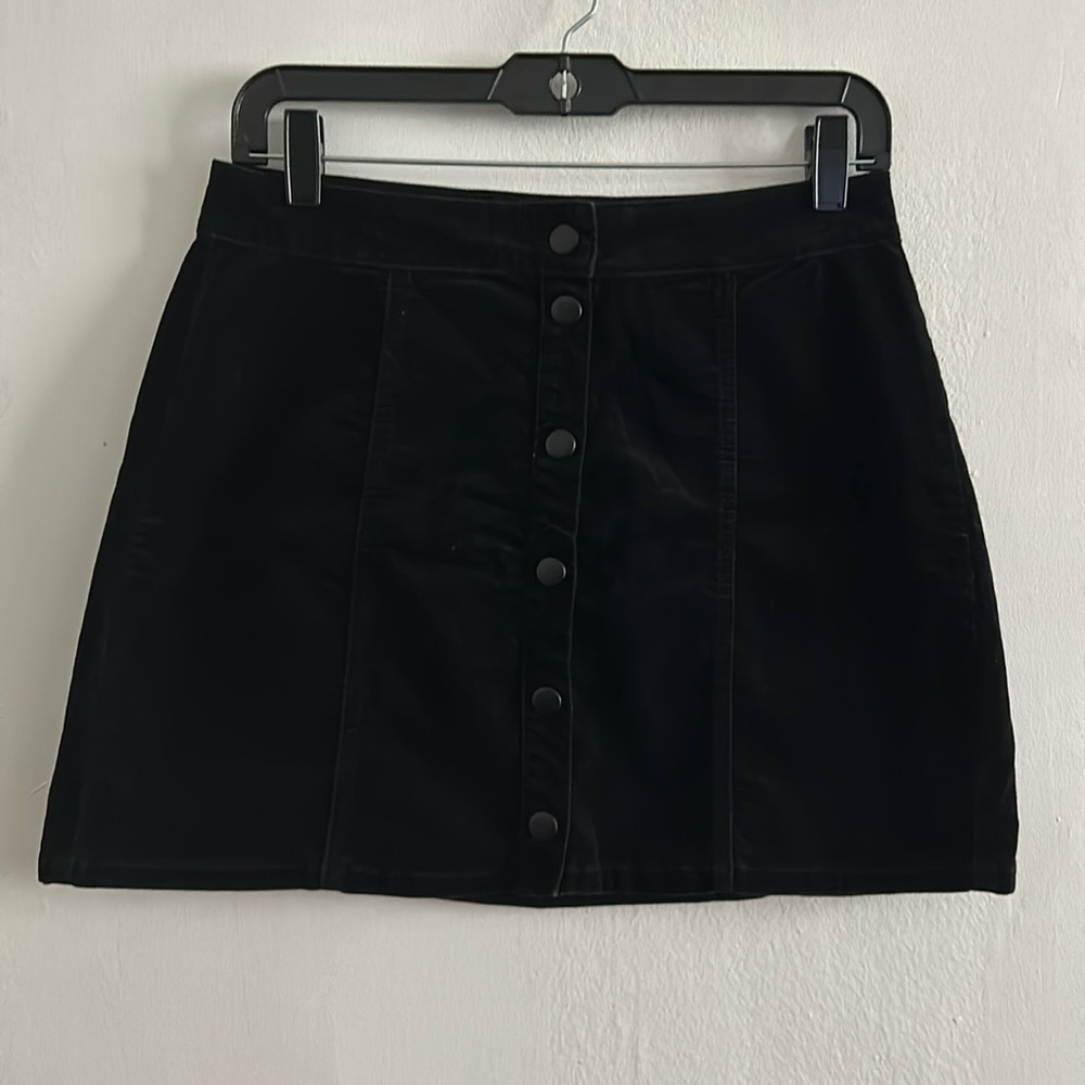 Brandy Melville Black Corduroy Skirt